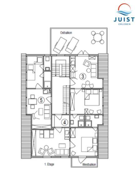 Haus Deichgraf 173 - Wohnung 3 Юст Екстер'єр фото